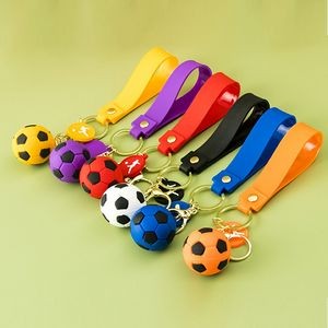 Vibrant 3D Goal Football PVC Keychain Ring 17