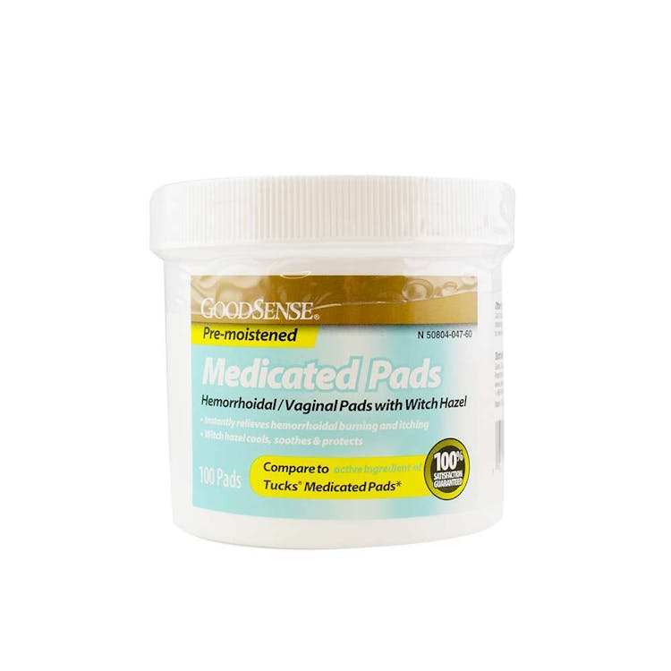 Medicated Pads with Witch Hazel - 100 Pads