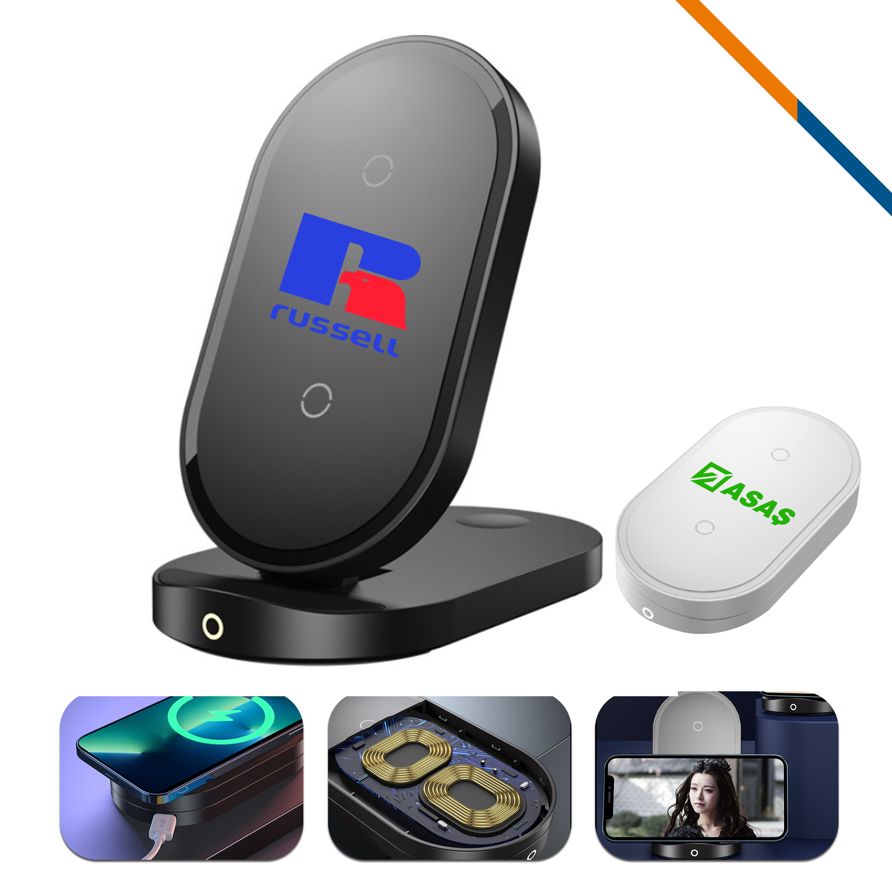 VoltZip Foldable 15W Wireless Fast Charger Stand 1