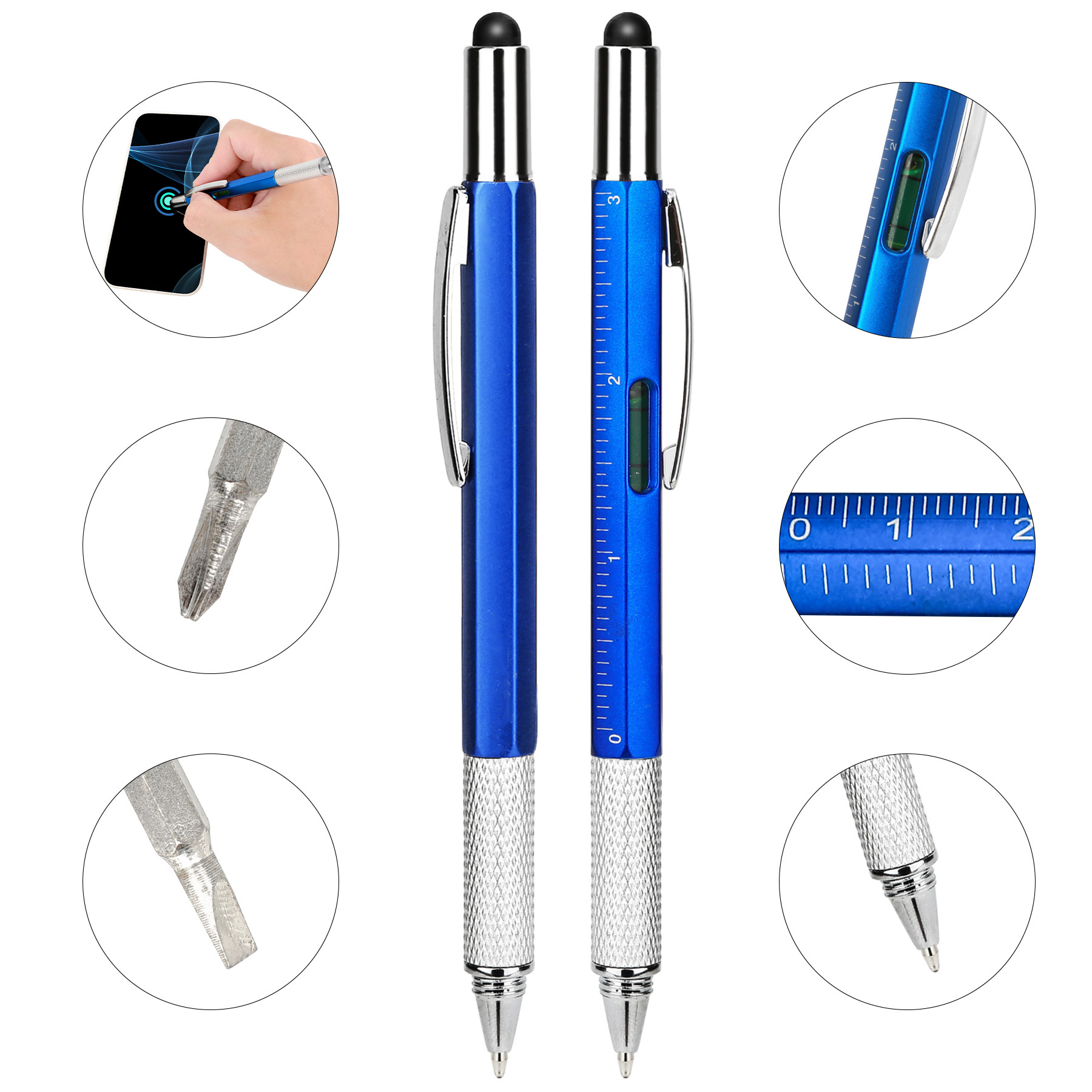 6-In-1 Multi Function Tool Pen With Stylus 3