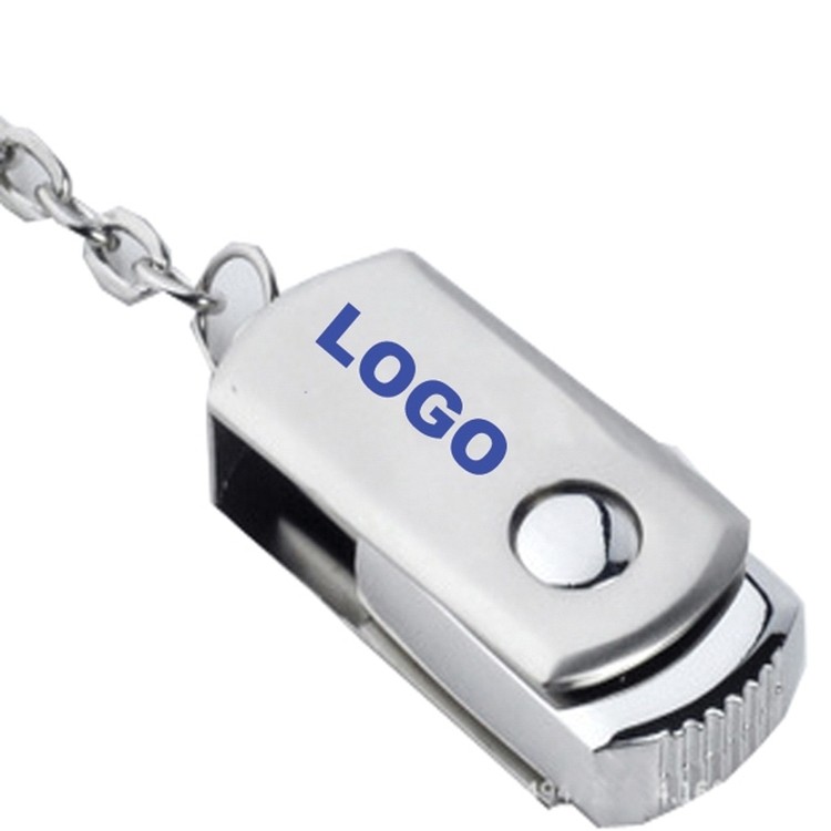Hot Stainless Steel Rotatable USB Flash Drive 8GB 1