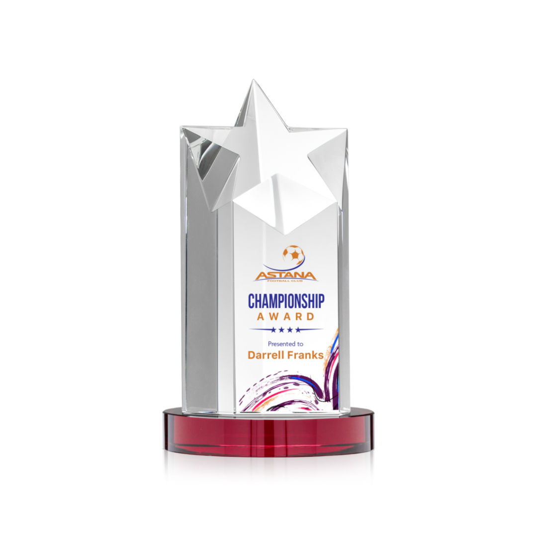 Berkeley VividPrint™ Award on Condor Base - Red 3
