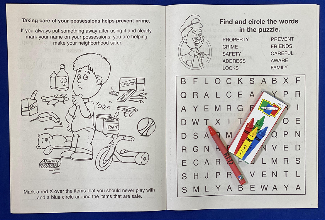 COLORING SET - Crime Prevention Coloring Book Fun Pack 5