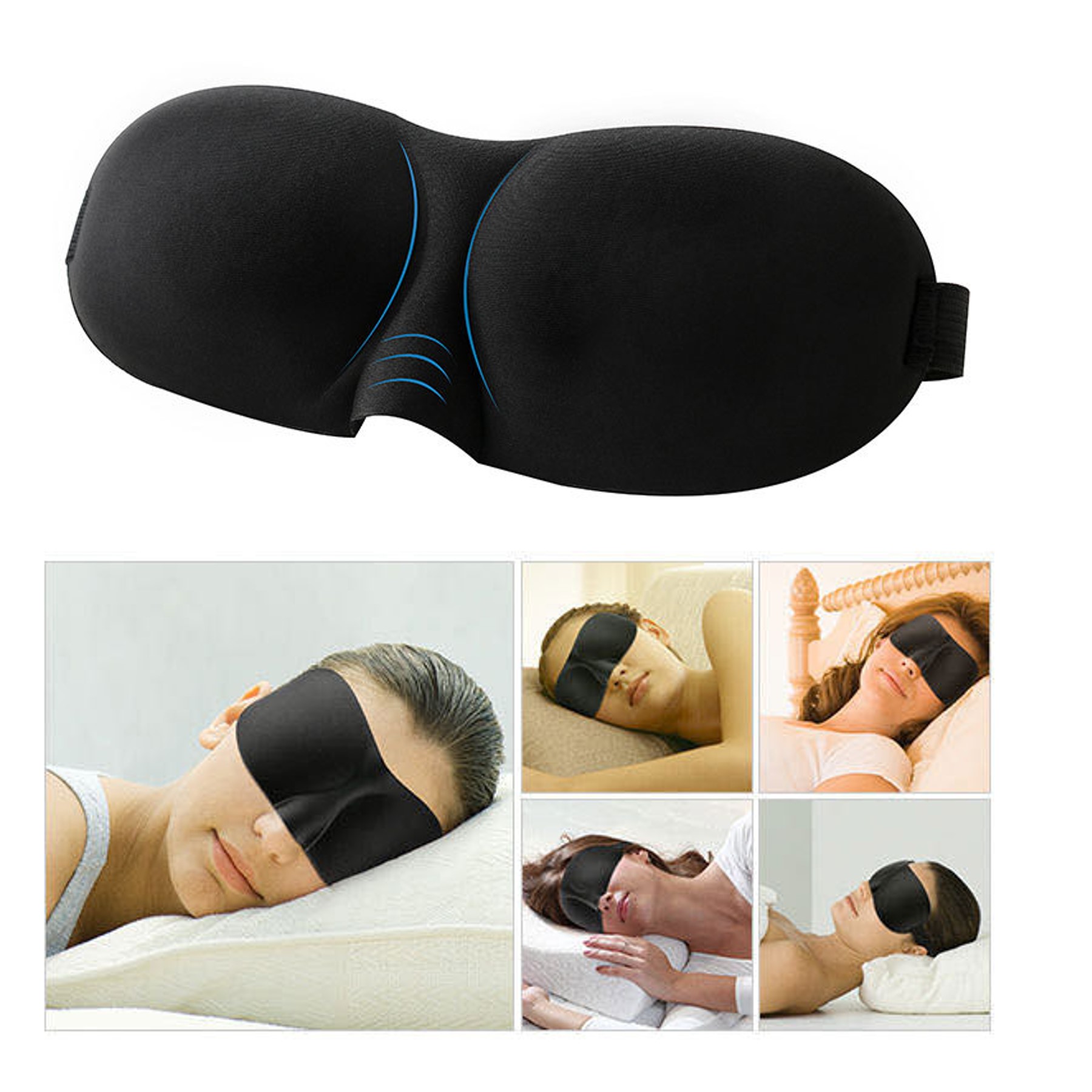 3D sleeping Eye Mask with pouch 3