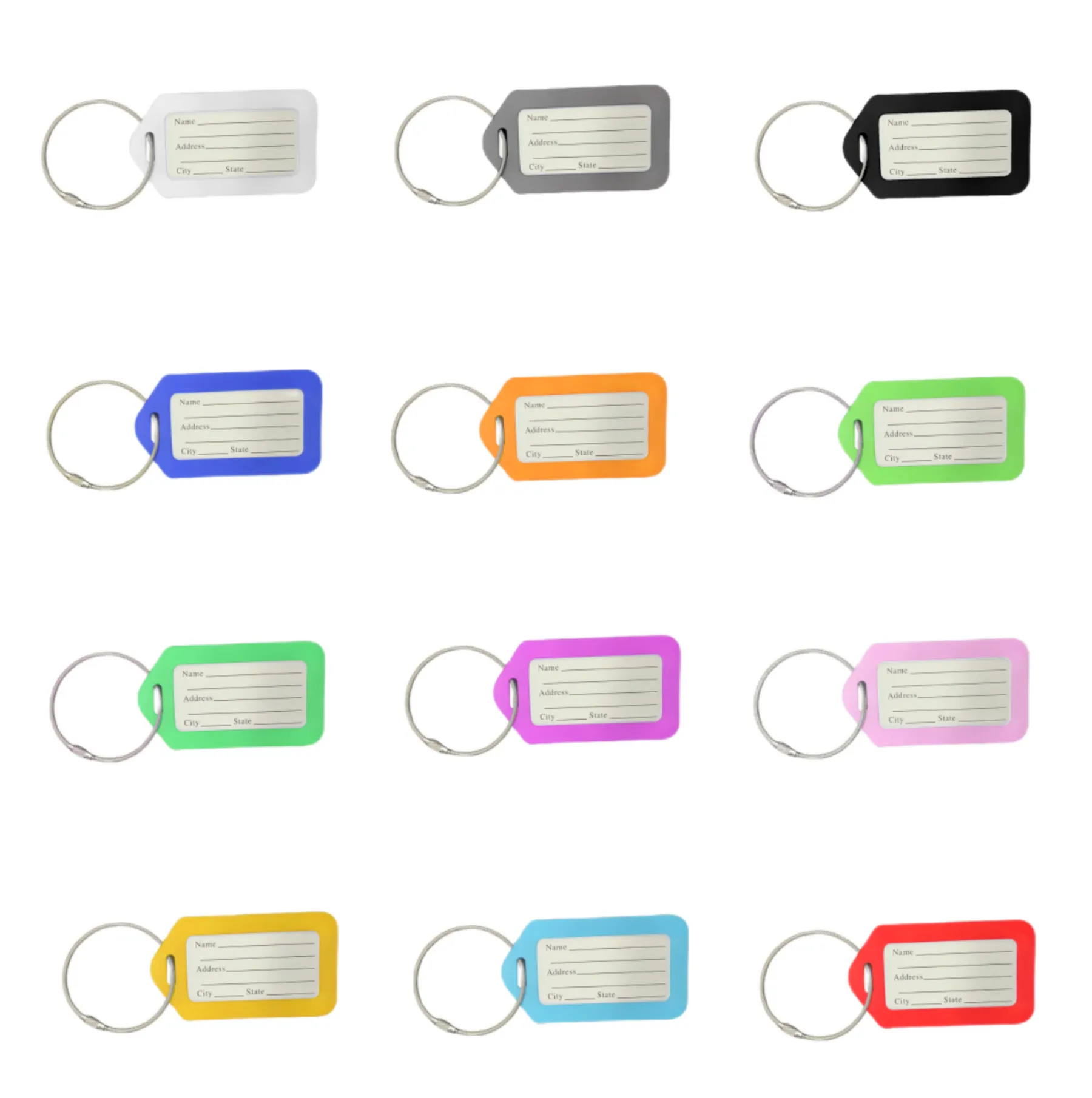 3.4 x 2 Inches Plastic Luggage Tags 2