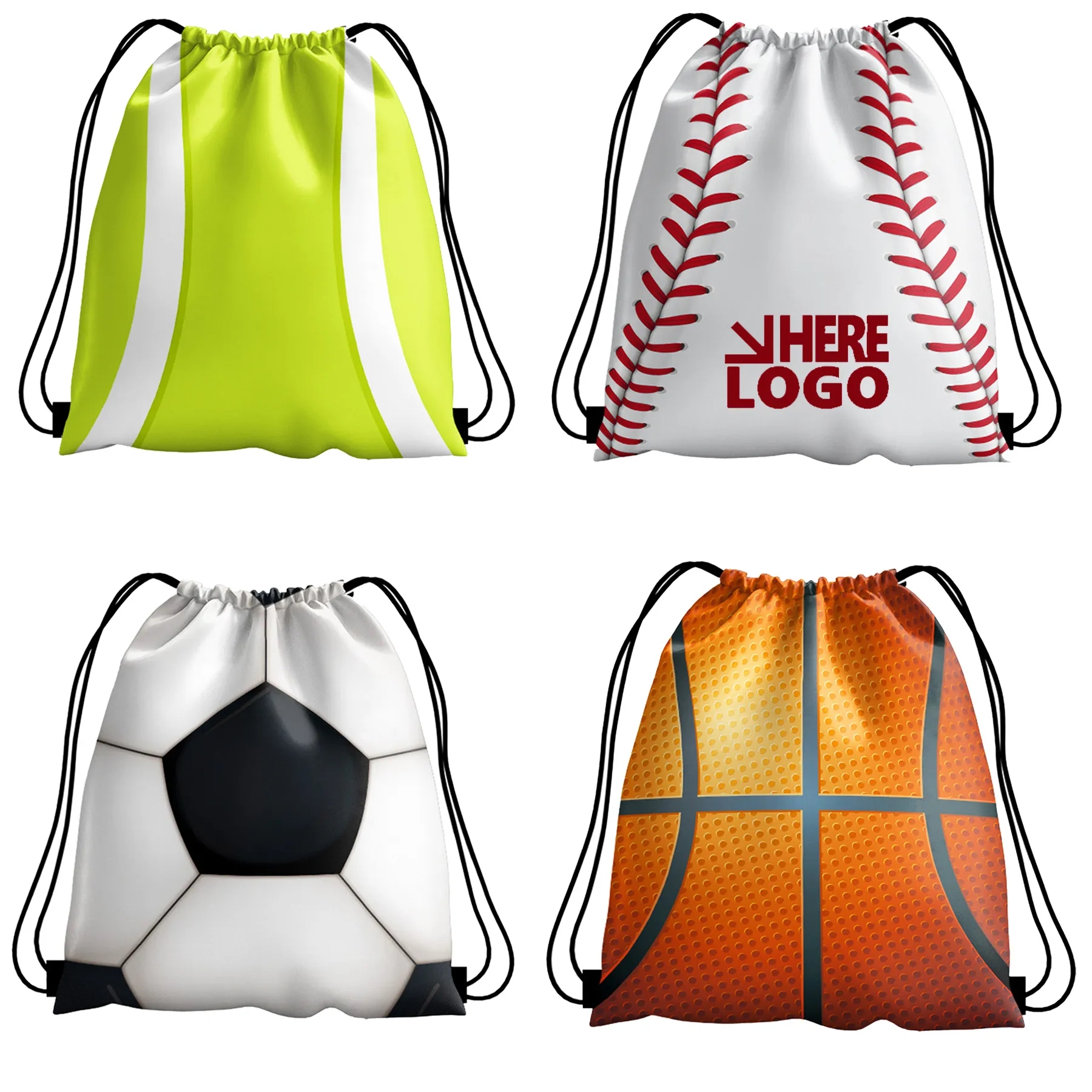 Sports Party Favors Drawstring Bag