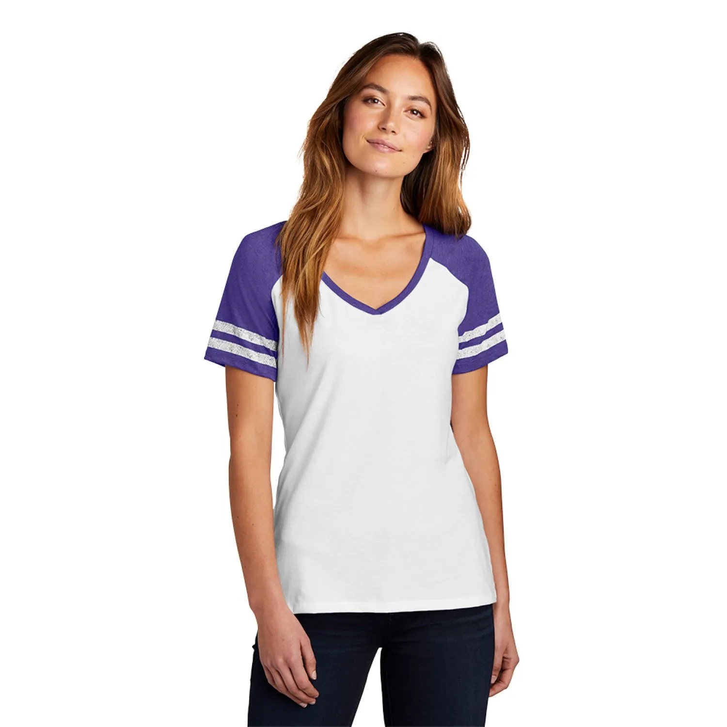 DISTRICT MADE(R) LADIES GAME V-NECK TEE 7