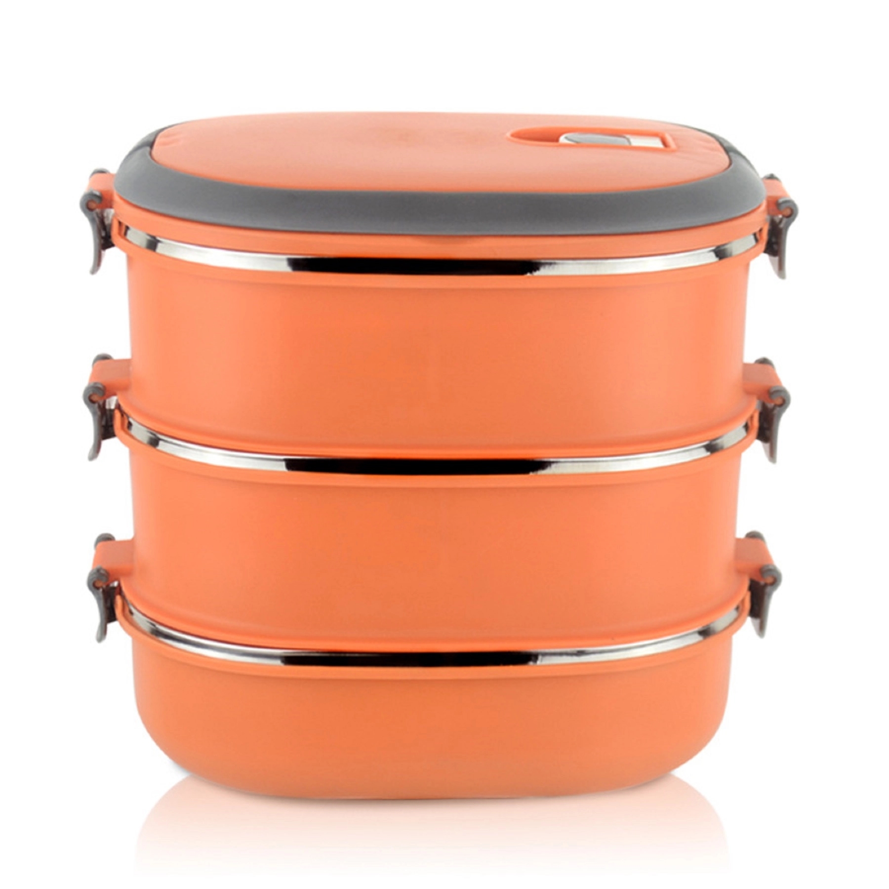 3-layer Stainless Steel Insulated Square Lunch Box 3