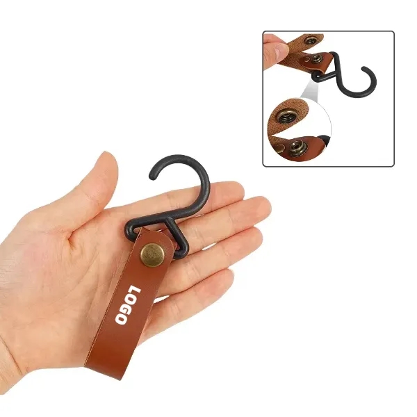 PU Leather Camping Hooks & Clips 3