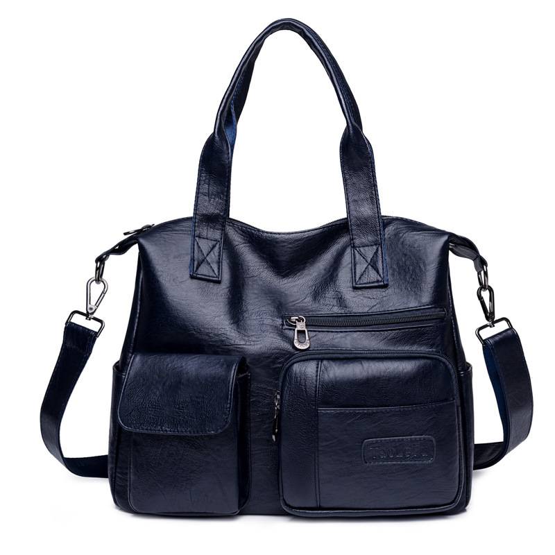 PU Leather Tote Bag for Women, custom tote bag with logo imprint 3