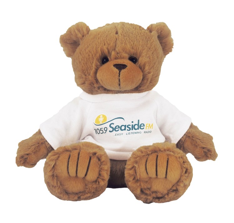 9" Tan Peter Bear with T-shirt and full color imprint 2