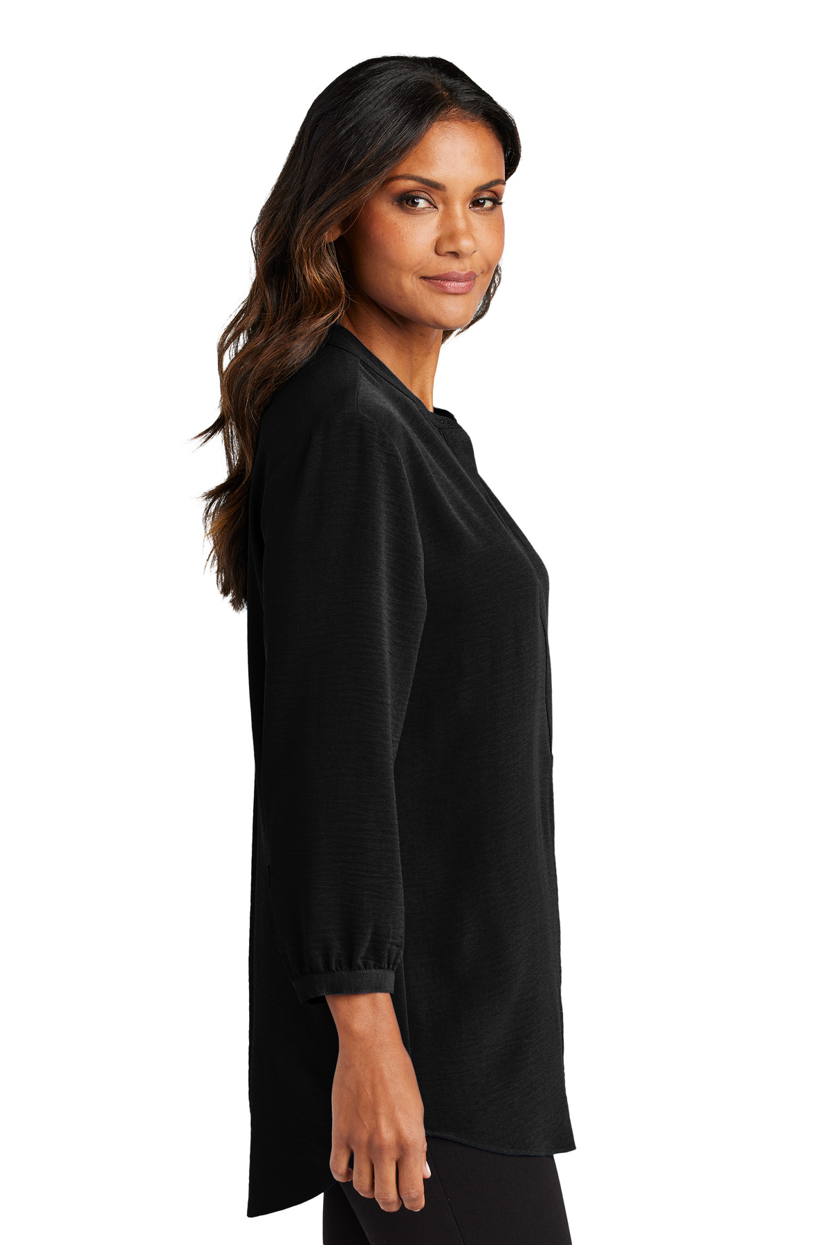 Port Authority Women's 3/4-Sleeve Textured Crepe Tunic LW713 5