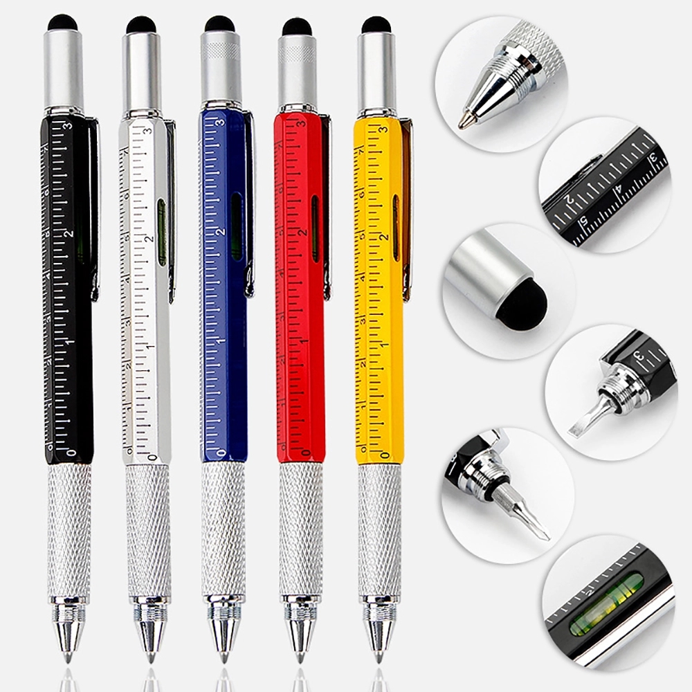 Ballpoint Pen with Ruler & Screwdriver & Stylus & Level Tool 2