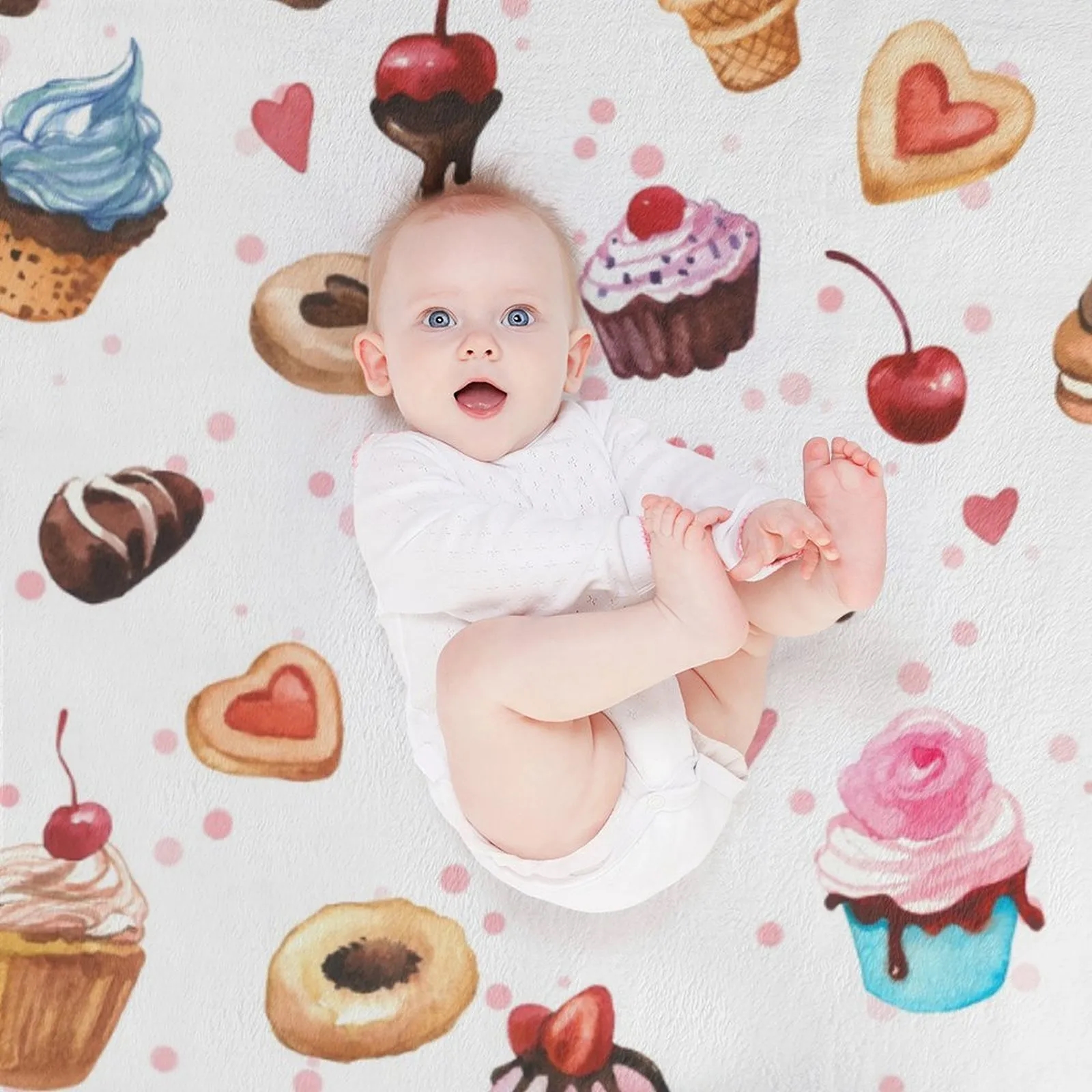 280g Full Color Soft Fleece Blanket Warm Lightweight Cozy 10