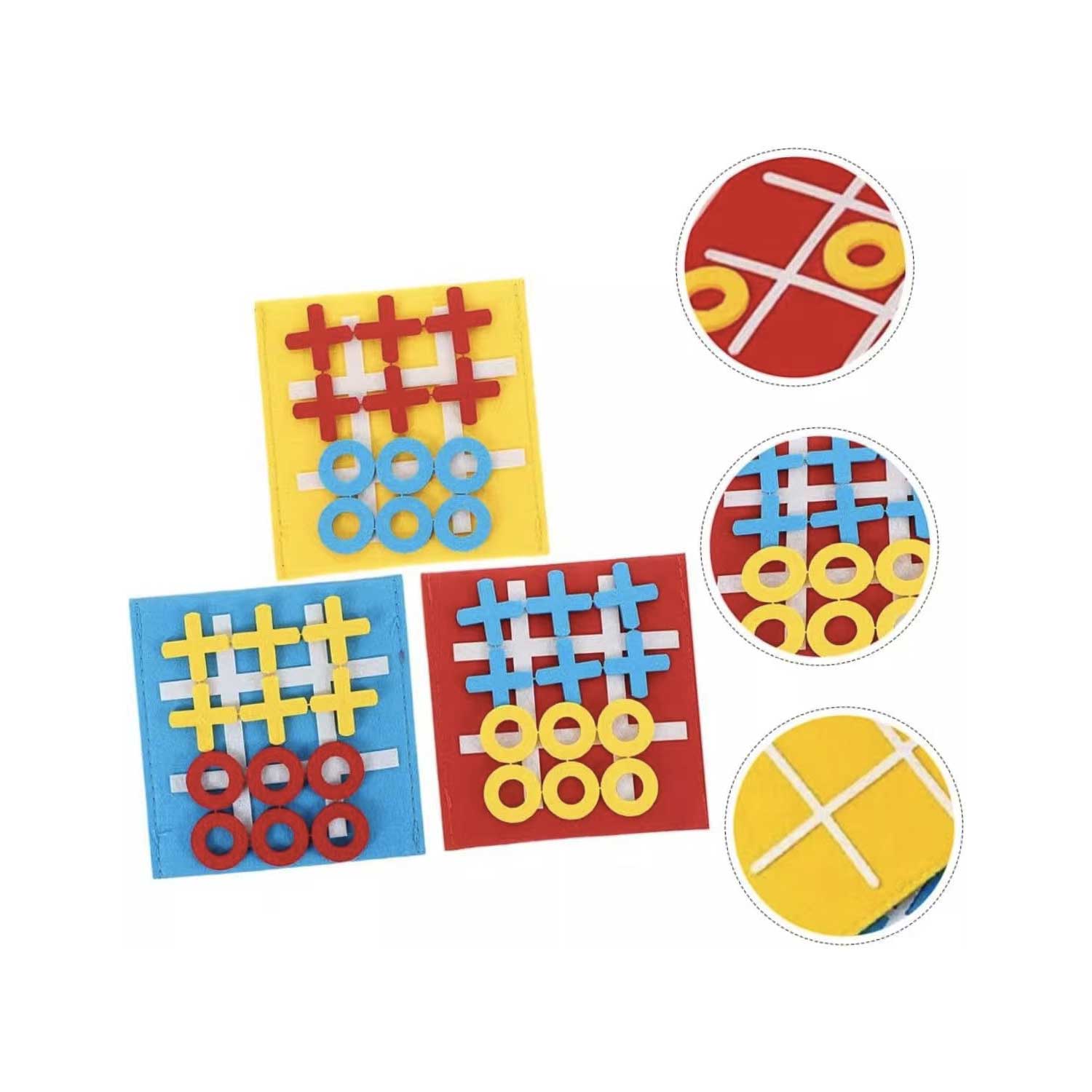 New Mini Felt Tic-Tac-Toe Board Kids Educational Puzzle Game 2