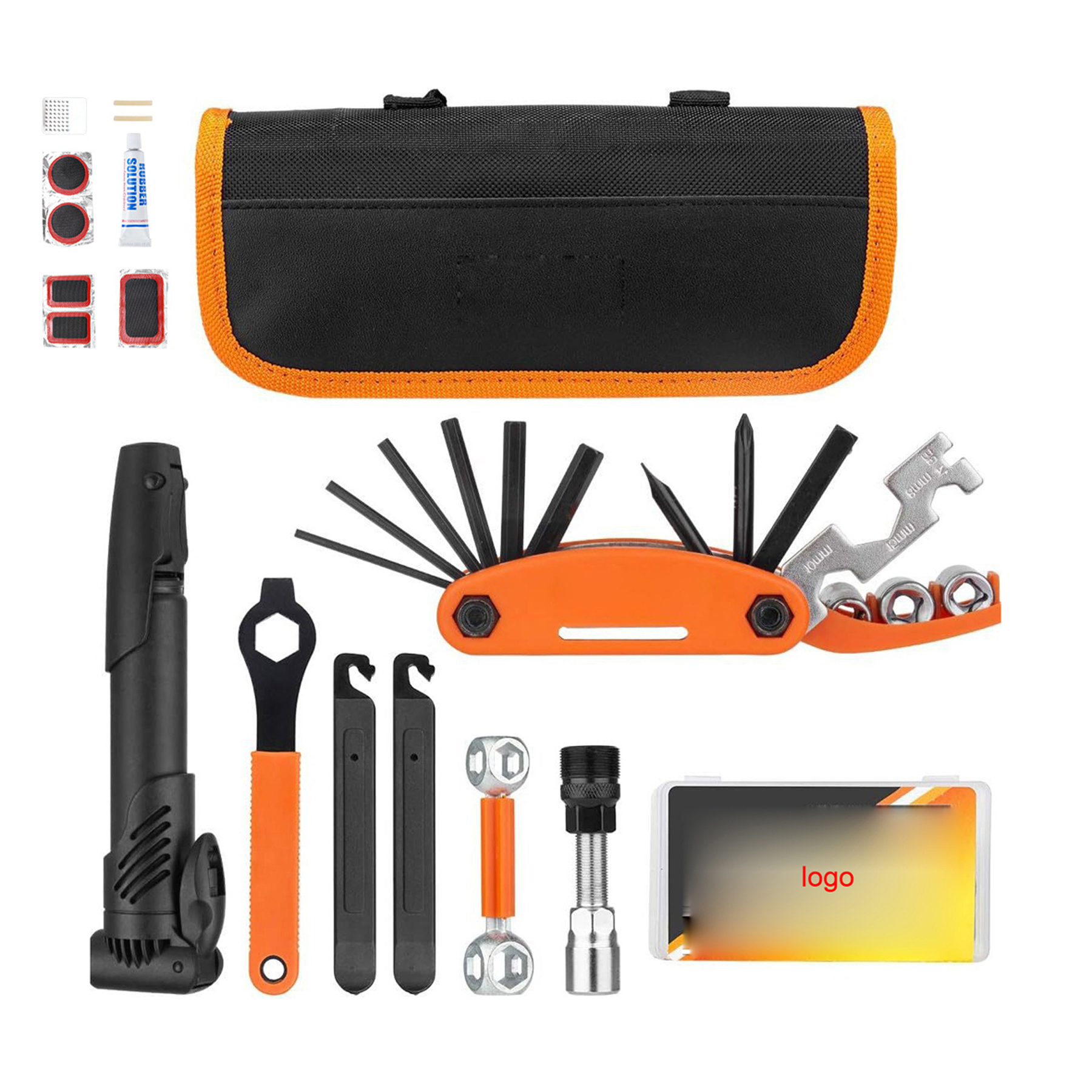 16-in-1 Portable Bike Repair Tool Kit with Carrying Case 4