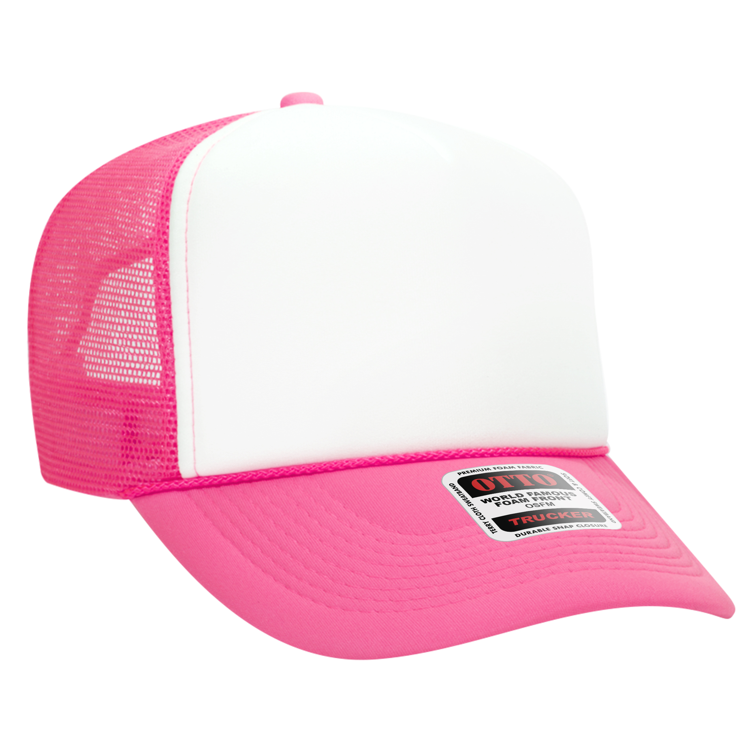 OTTO CAP® 5 Panel High Crown Mesh Back Trucker Hat 243