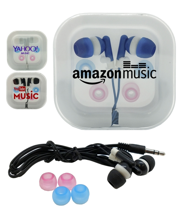 Earphones w/Case & Interchangeable Earbuds 1