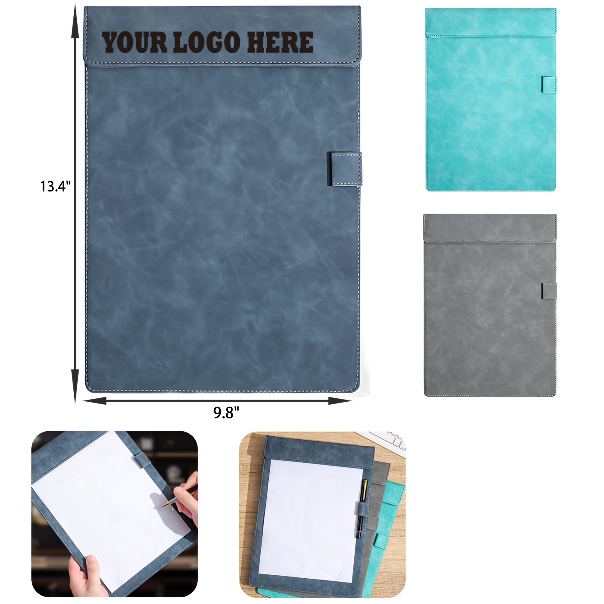 MOQ 50 PCS Leather A4 Durable Magnetic Folder 2
