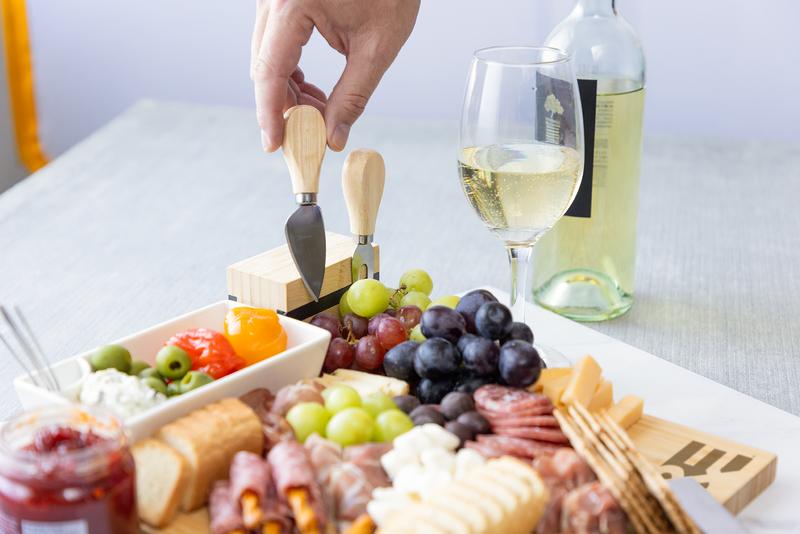 Charcuterie Board with Bowl, Utensils, and Forks 24