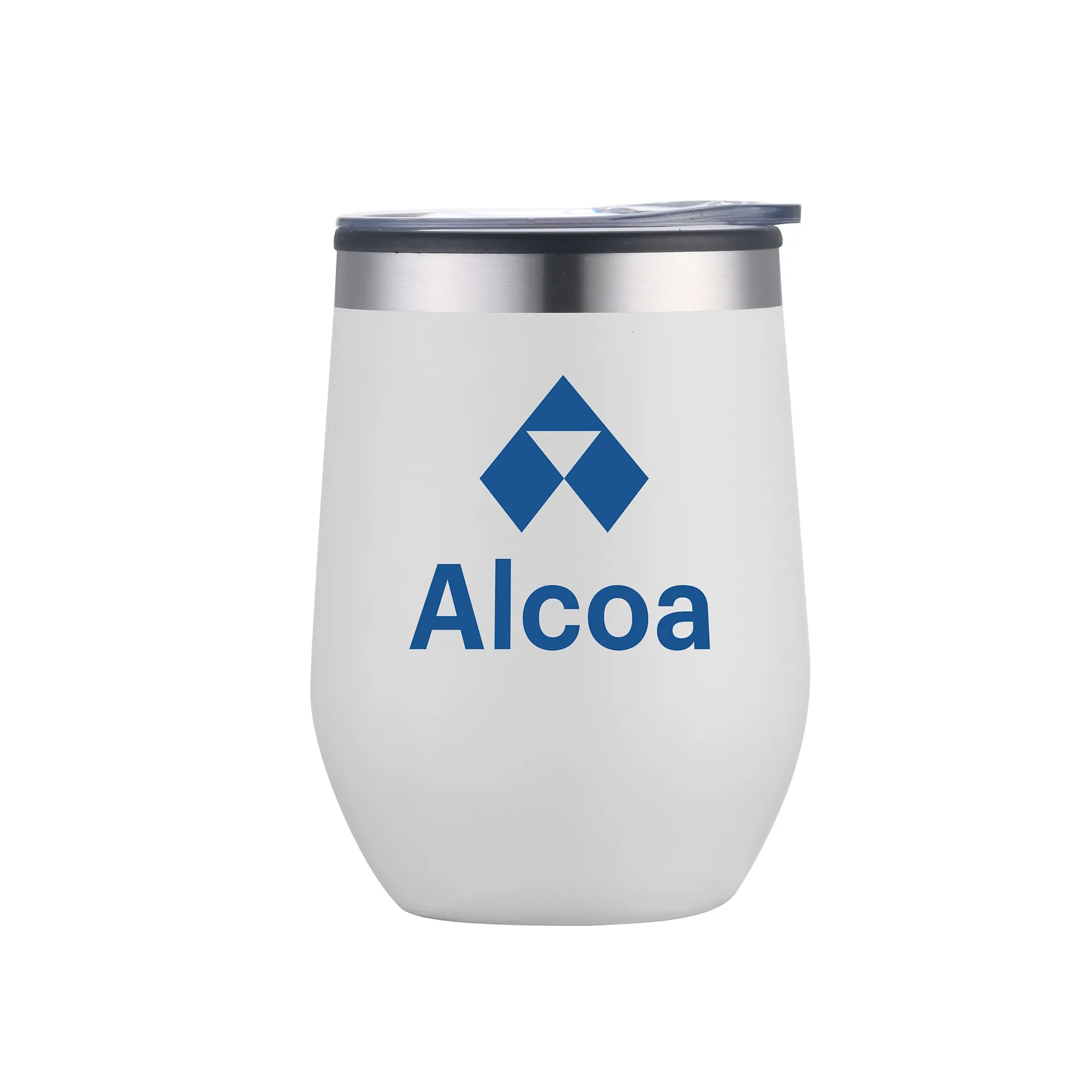 12oz. Double Wall SS / PP Wine Mug with Clear Lid 16