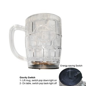 16.6 Oz Glow LED Beer Mug Flashing Cup 12