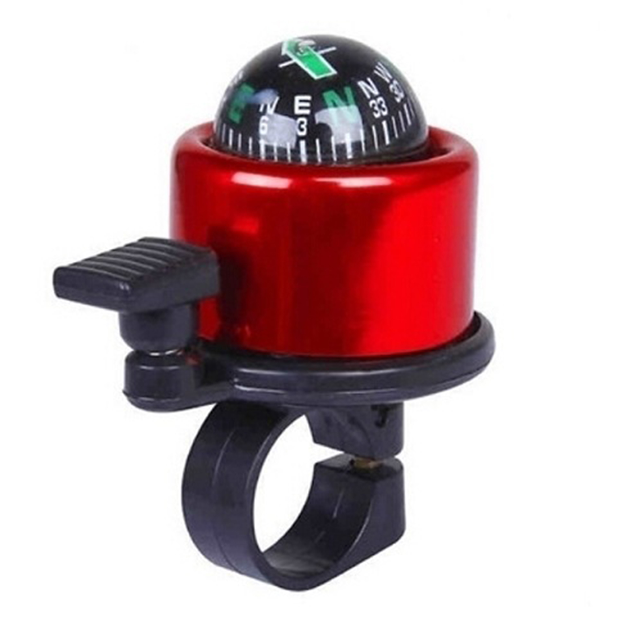 Aluminum Bicycle Bell With Compass 3" Length x 1.8" Width x 2.5" Height 3