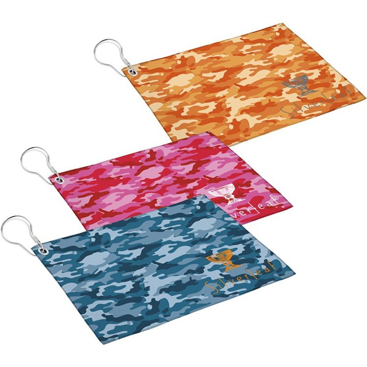 Opper Fiber Camo Cleaning Towel w/Carabiner (11.75"x8")