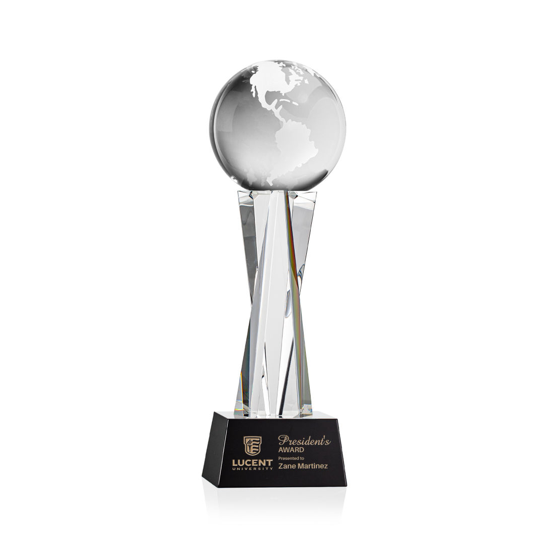 Globe Award on Grafton Base - Black 2
