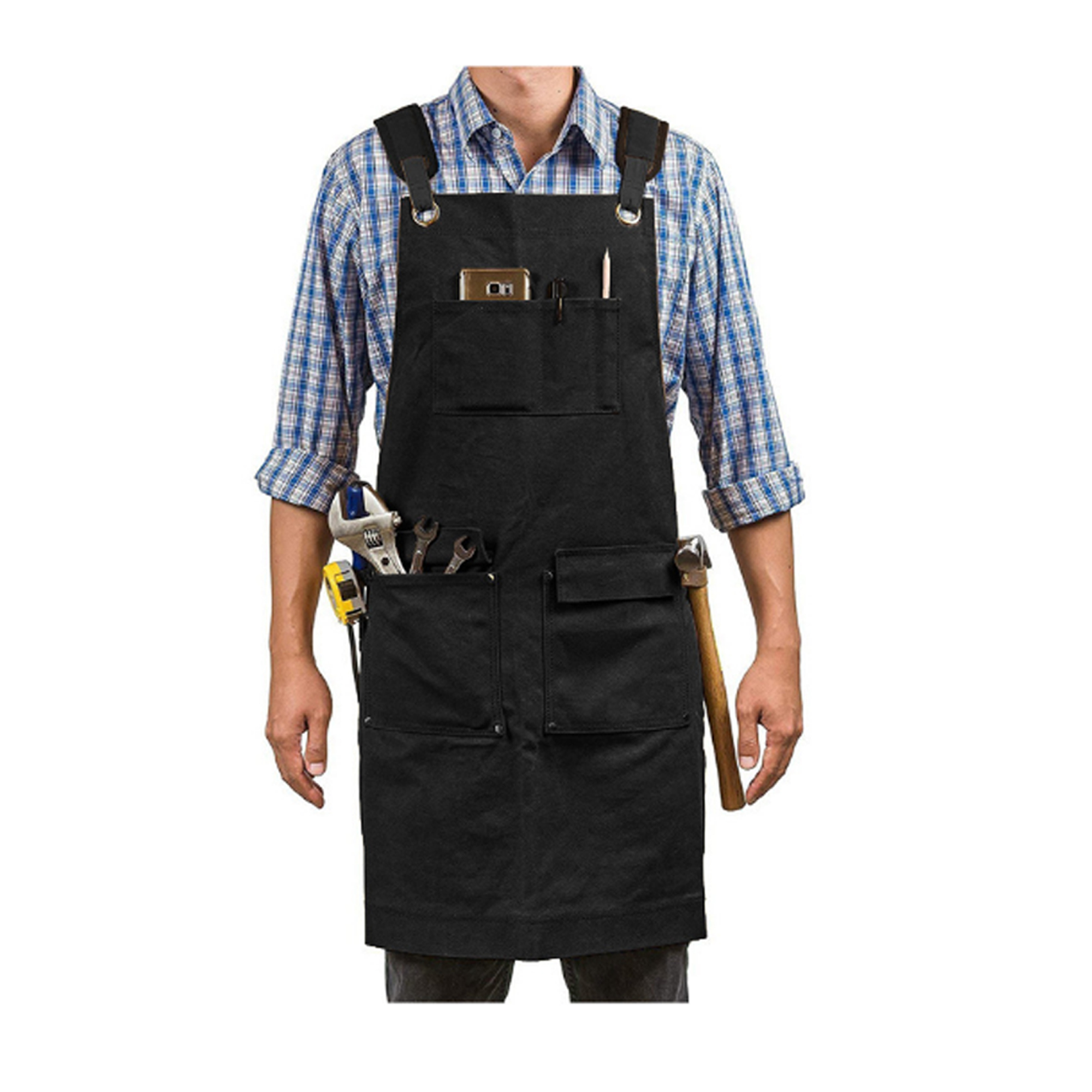 MOQ 20 PCS Sturdy Thick Canvas Multi Pocket Apron 4