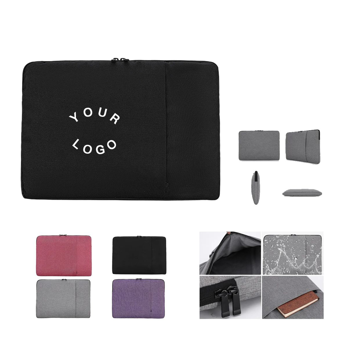 Waterproof Oxford Fabric Laptop Sleeve for 15-Inch Laptops 2
