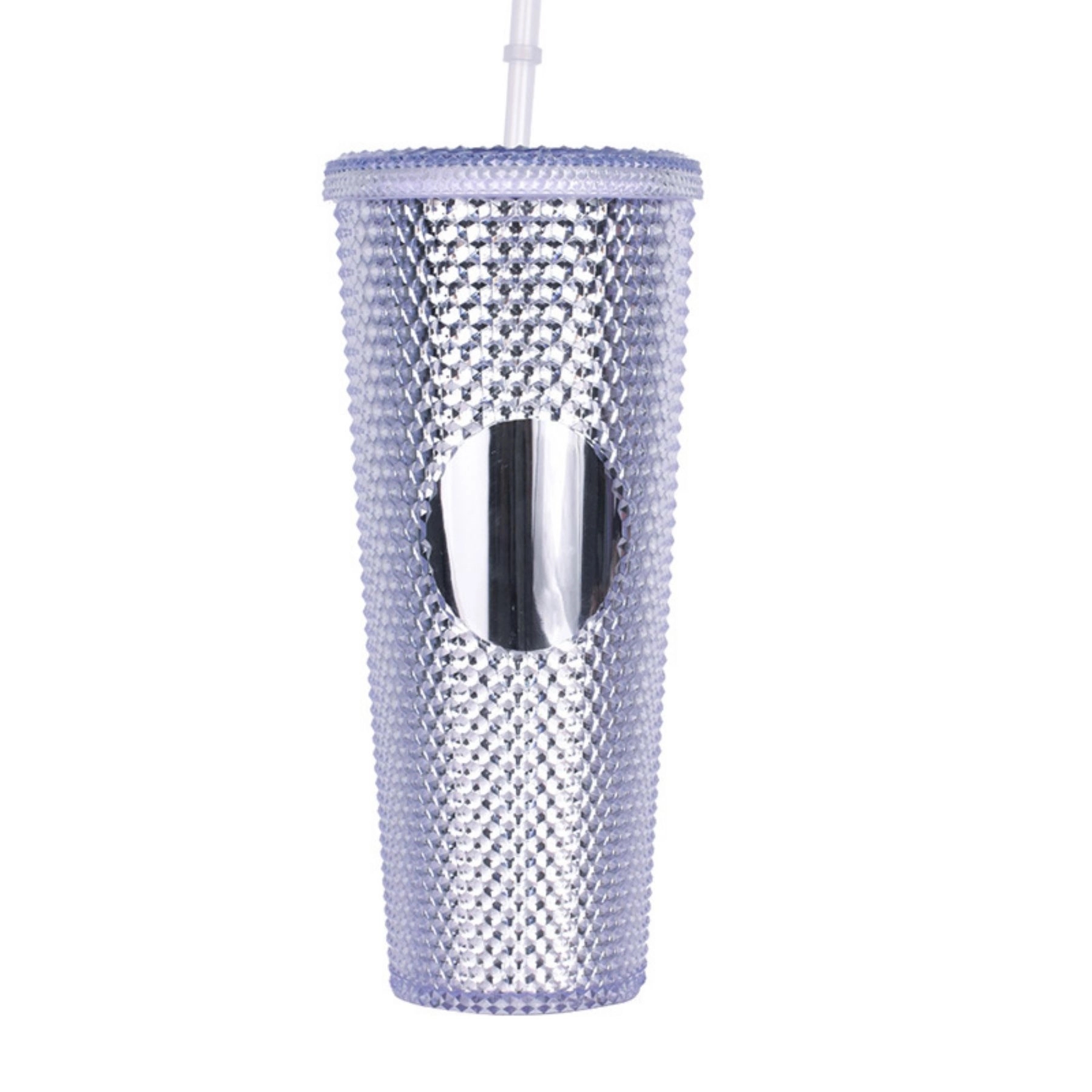 24oz Diamond Plastic Tumbler With Lid and Straw 11