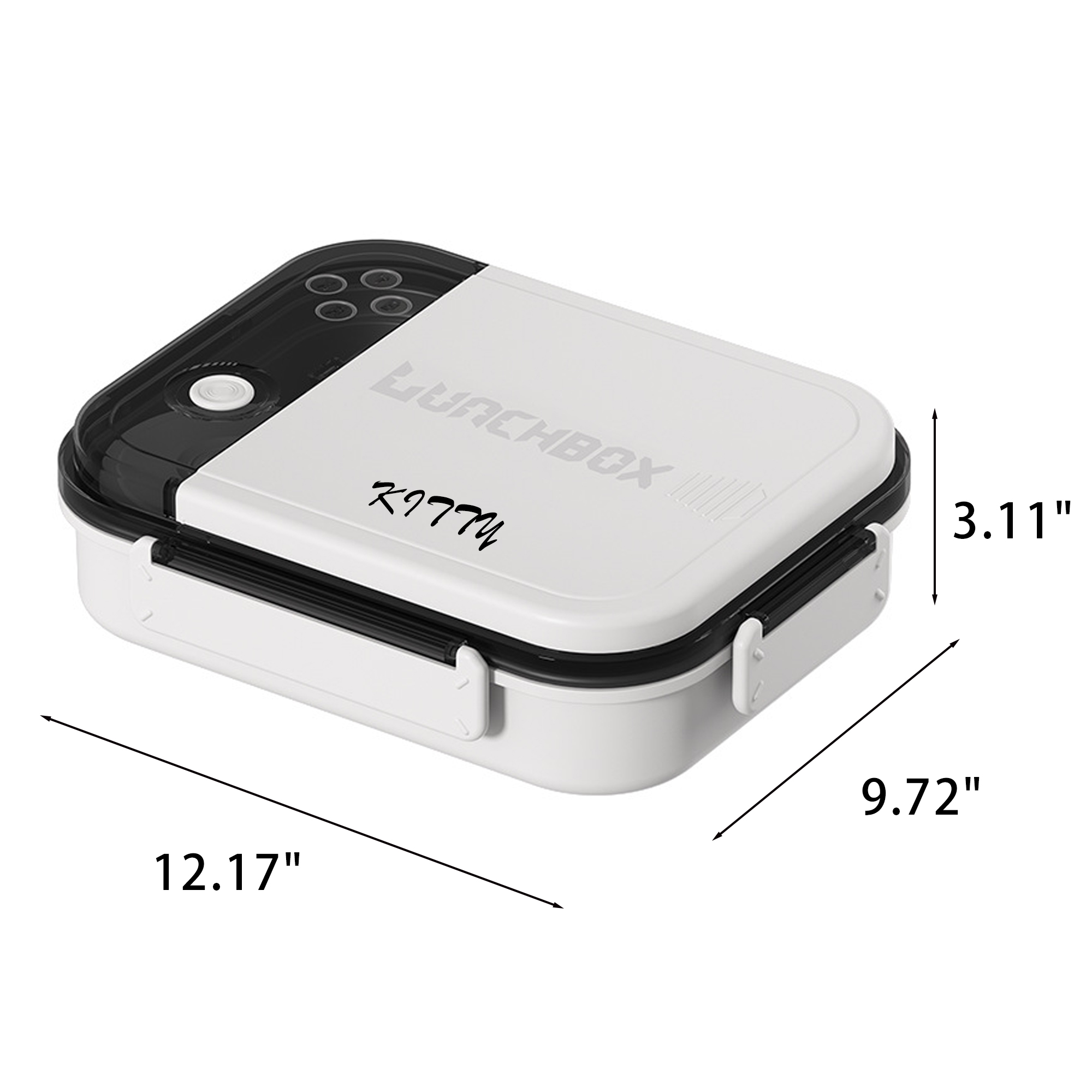 Stainless Steel 4-Compartment Lunch Box 2