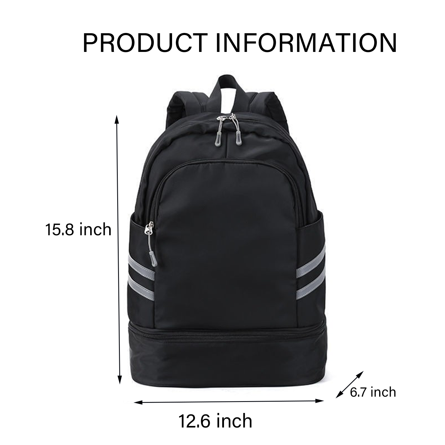 Gym Bag For Women Waterproof Backpack With Shoe Compartment 1