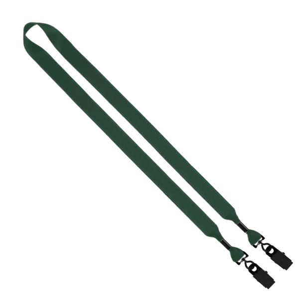3/4" 2-Ended Polyester Lanyard with Metal Crimp & Metal Bulldog Clip 29