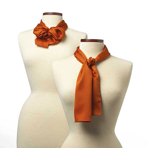 Orange Polyester Satin Scarf - 8"x45" 1