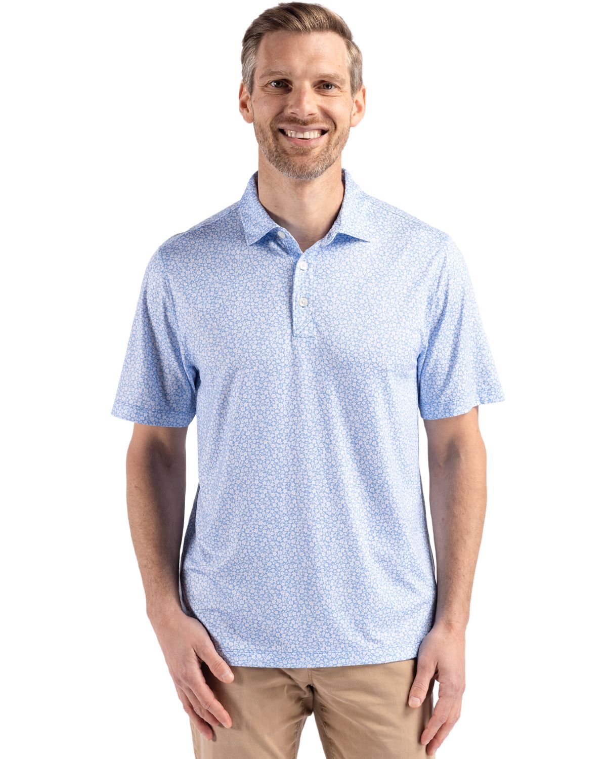 Pike Eco Flora Print Recycled Mens Big & Tall Polo Big & Tall