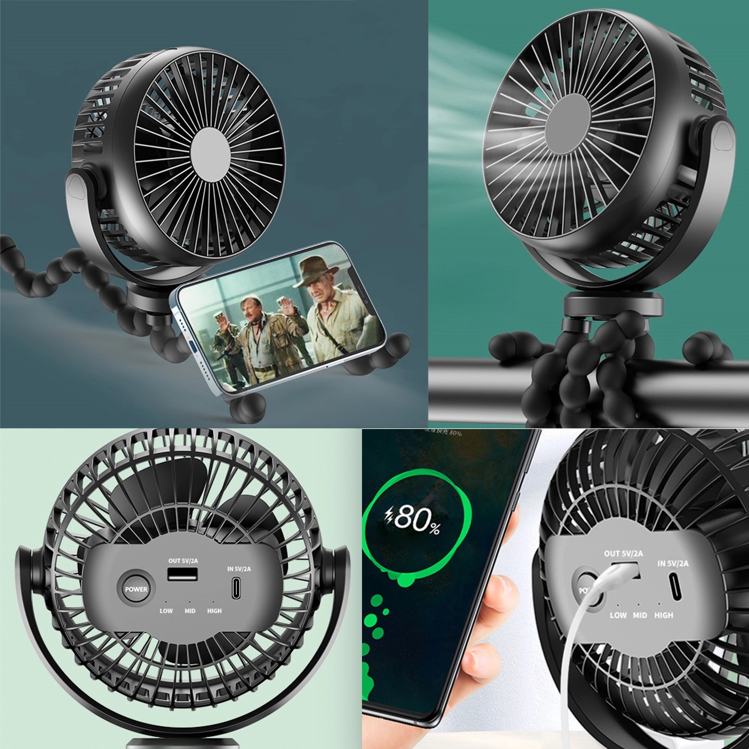 5200 Mah Power Bank Fan 2