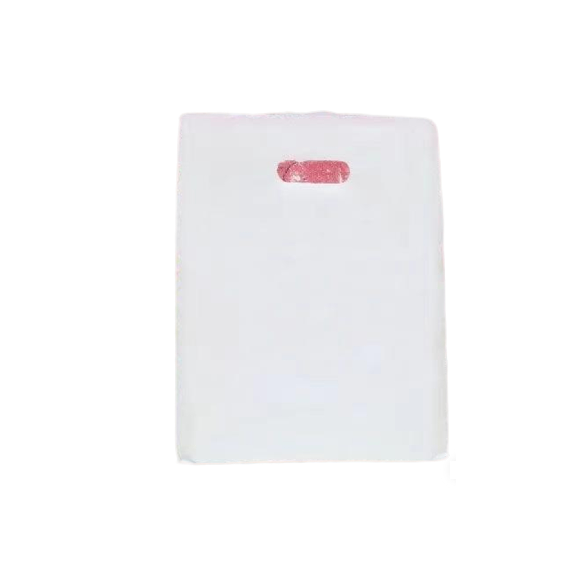 Plastic Die Cut Handle Bag 10" x 14" Durable PE Carry 12