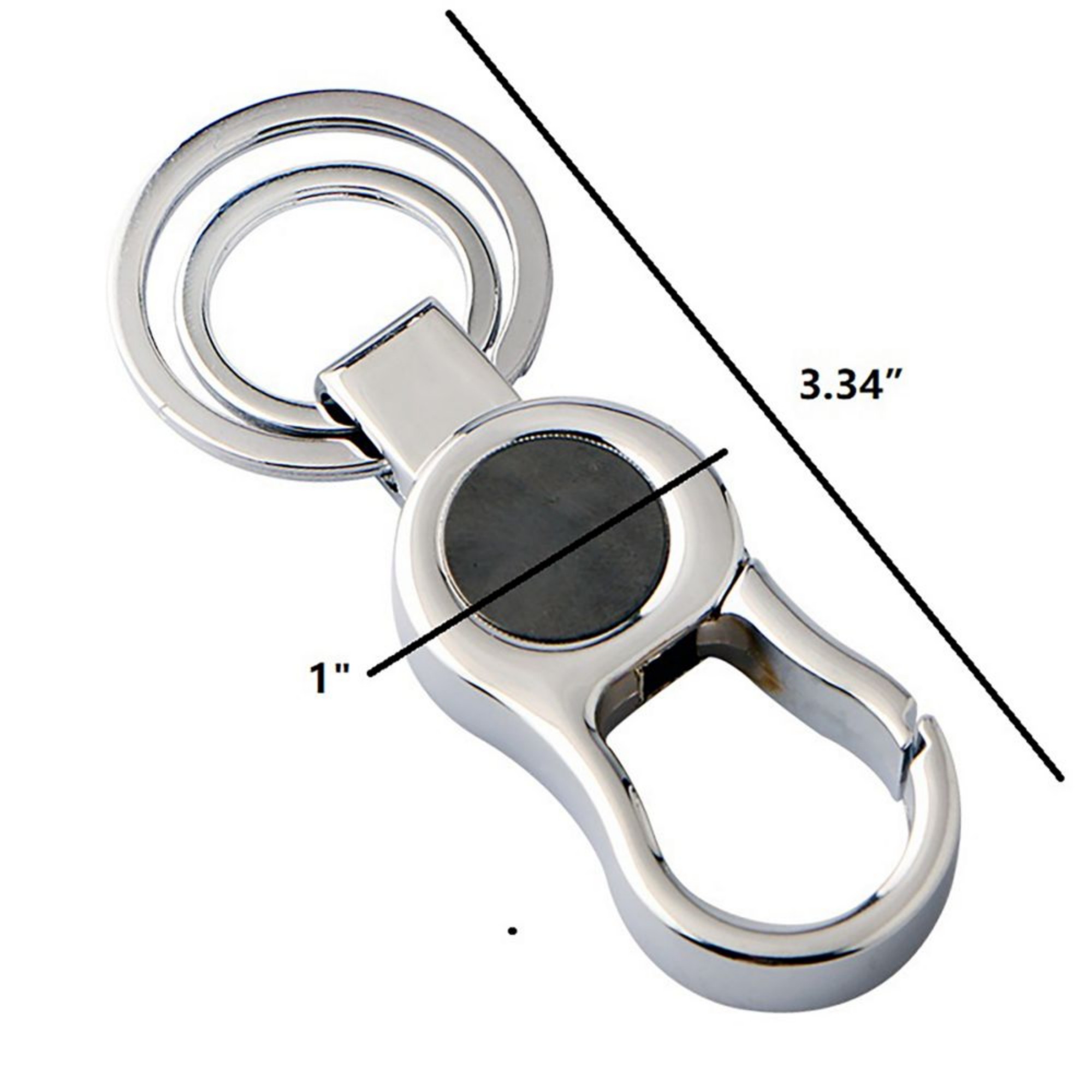 Metal Buckle Key Chain with Double Ring 3