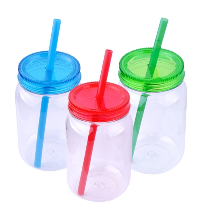 24 oz Clear Mason Jar Style Drinking Cup 2