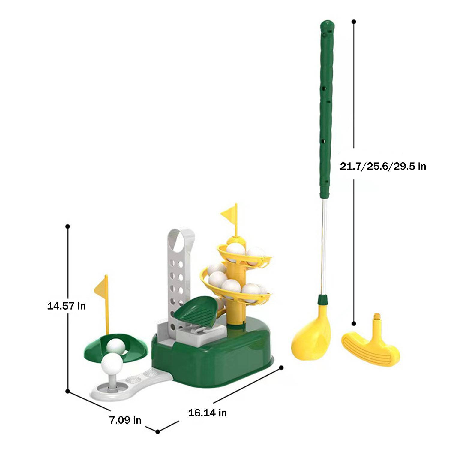 Portable Retractable Educational Kids Golf Toy Set 2
