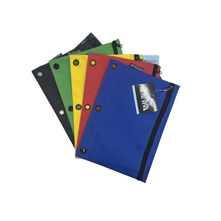 3-Ring Reinforced Pencil Pouches Single Zipper 2