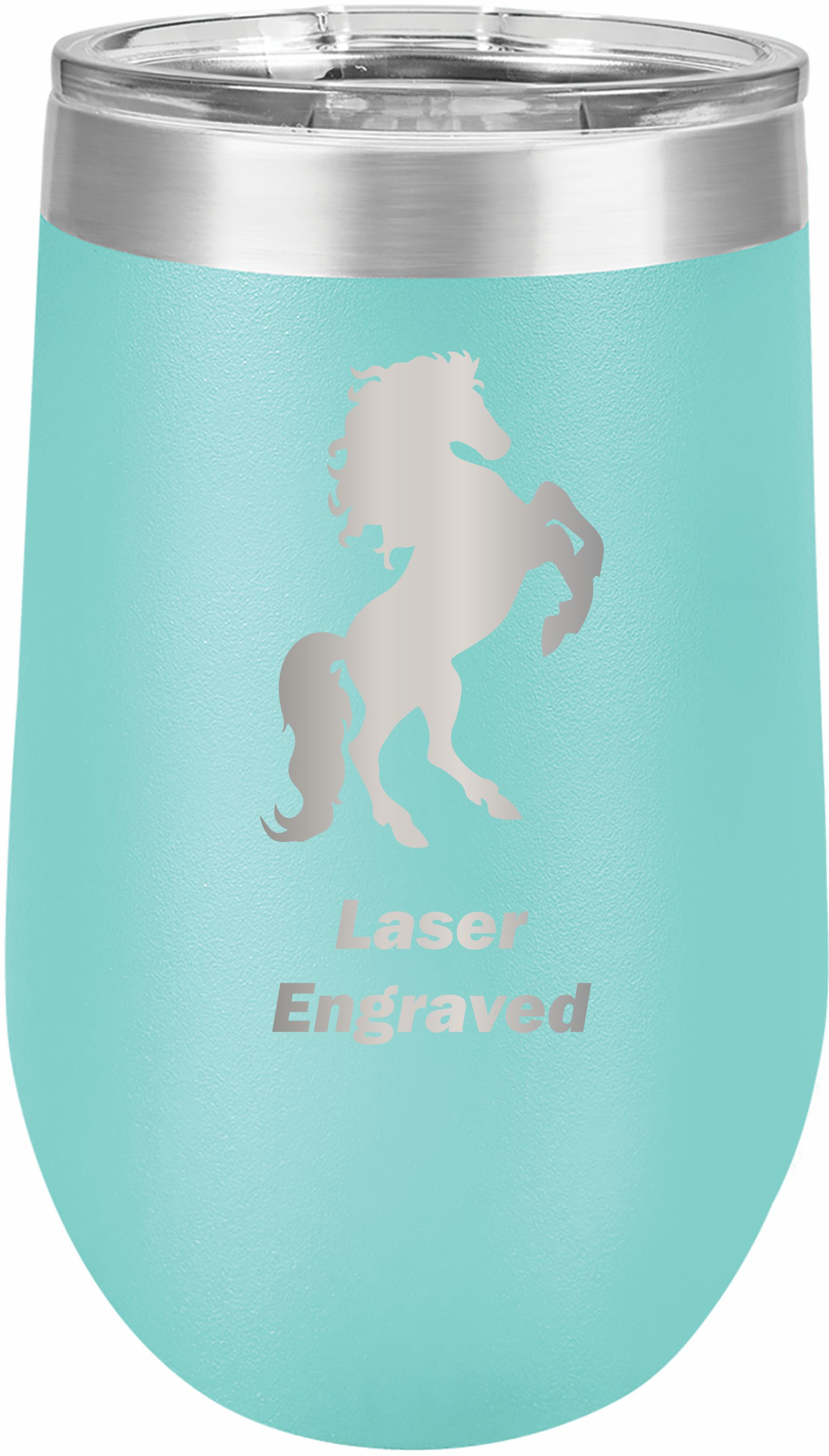 16 Oz. Polar Camel Stemless Wine Glass w/Lid Stainless Steel