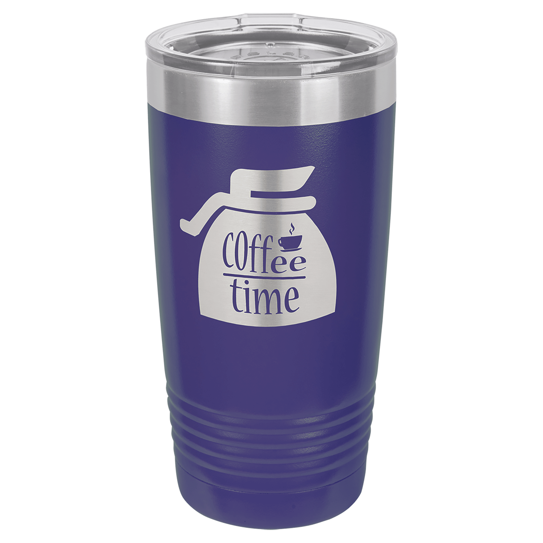 Polar Camel 20 oz. Purple Vacuum Insulated Ringneck Tumbler with Clear Lid, custom tumbler with logo imprint 2