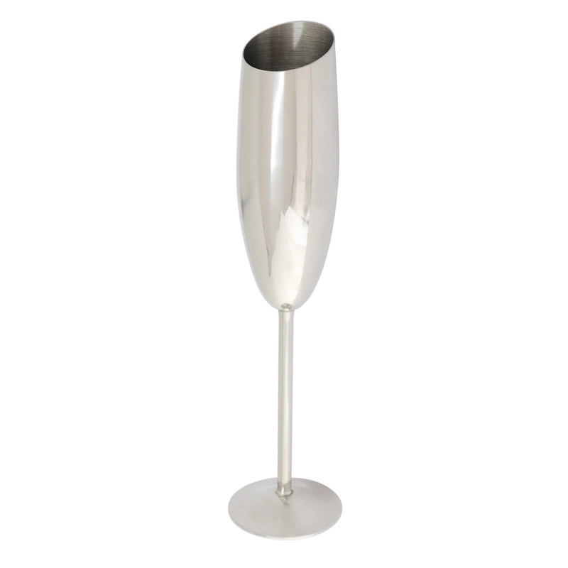 Custom 7 oz Stainless Steel Champagne Flute Glasses 7