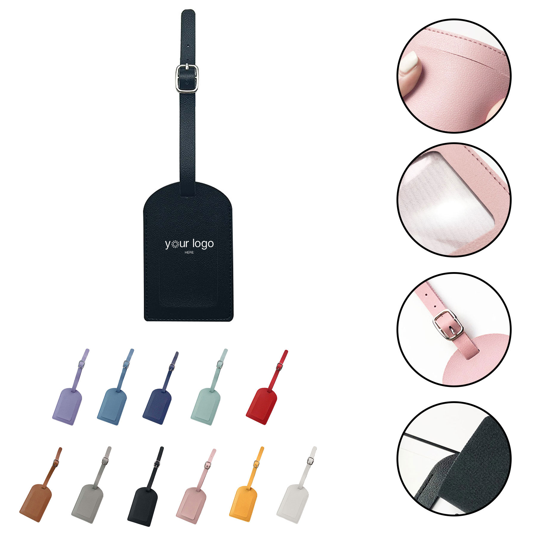 Pu Leather Luggage Travel Tag 2