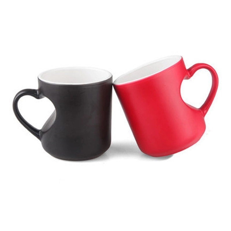 10 Oz. Magical Color Changing Mug Coffee Cup Heart Handle 1