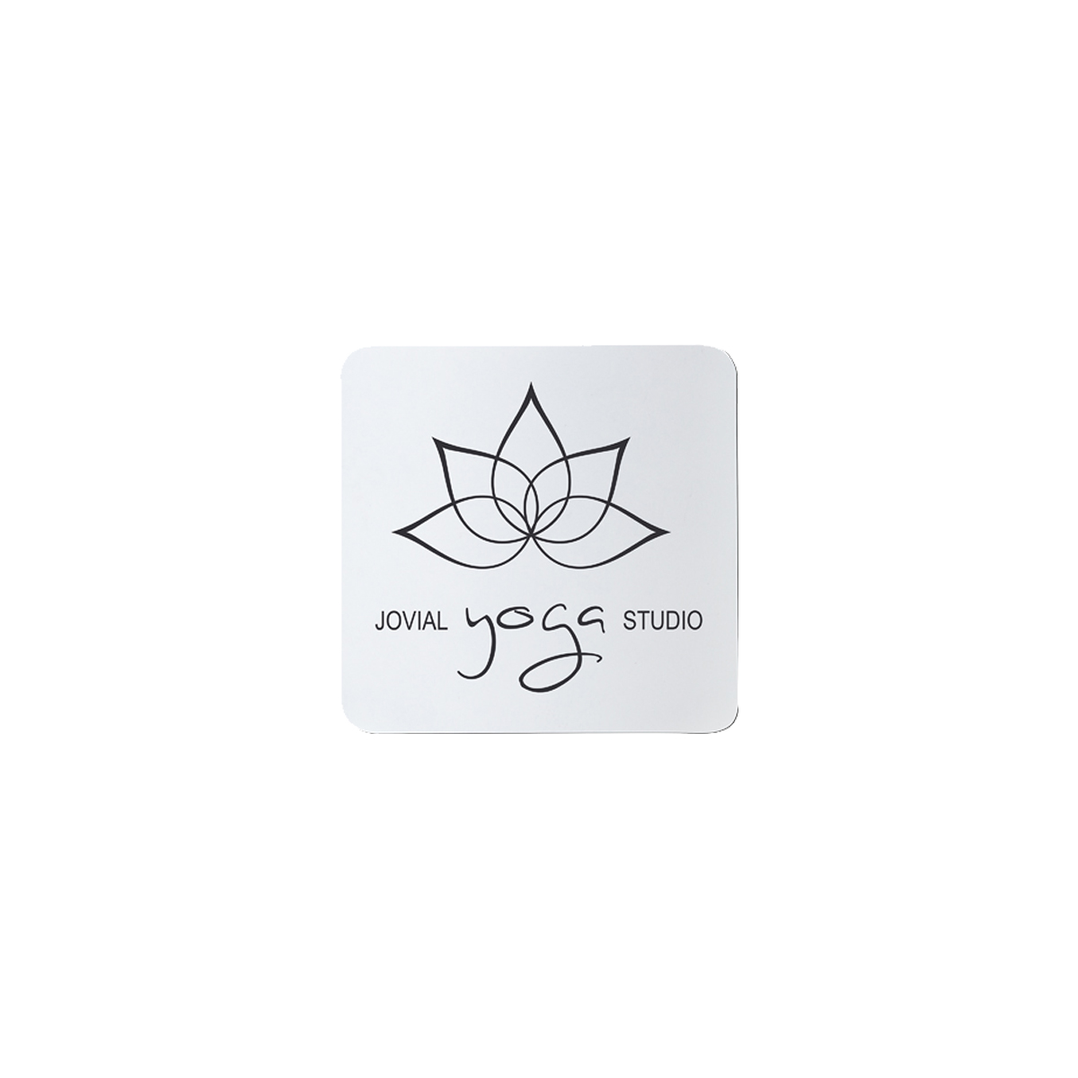 3" White Square Silicone Coaster 5