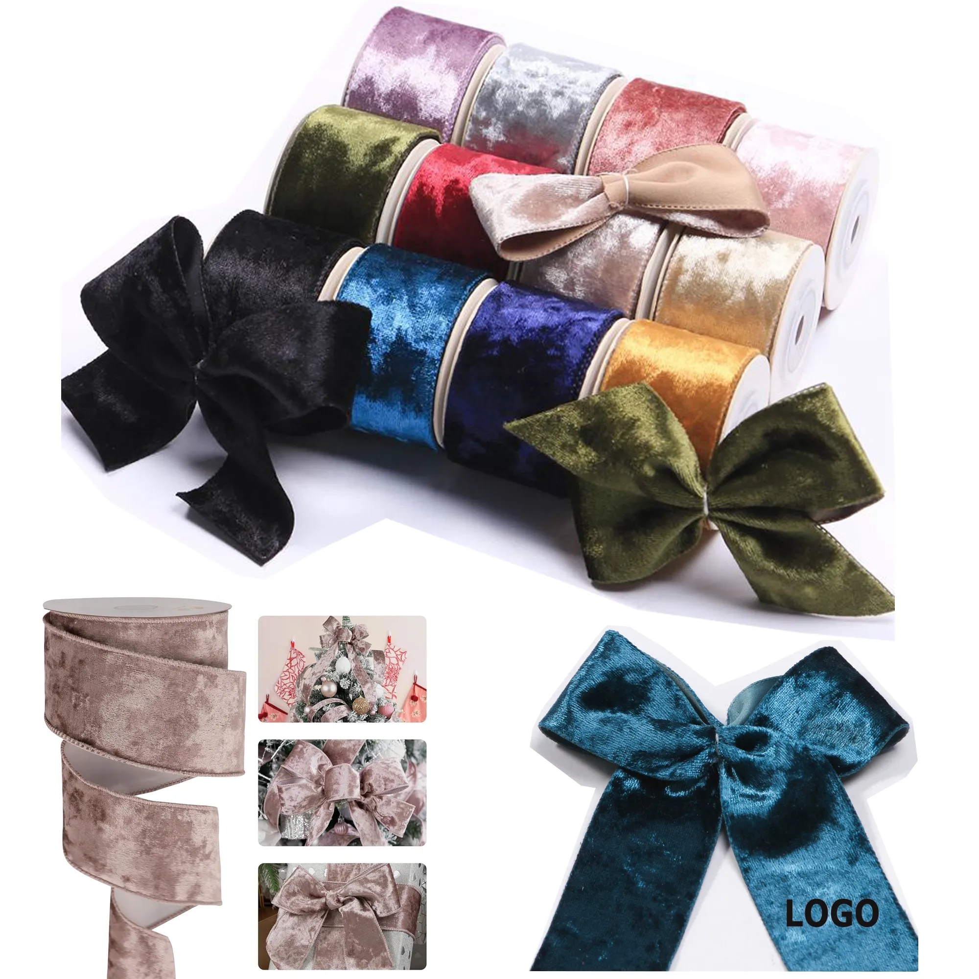 Solid Decoration Velvet Wire Ribbon 2